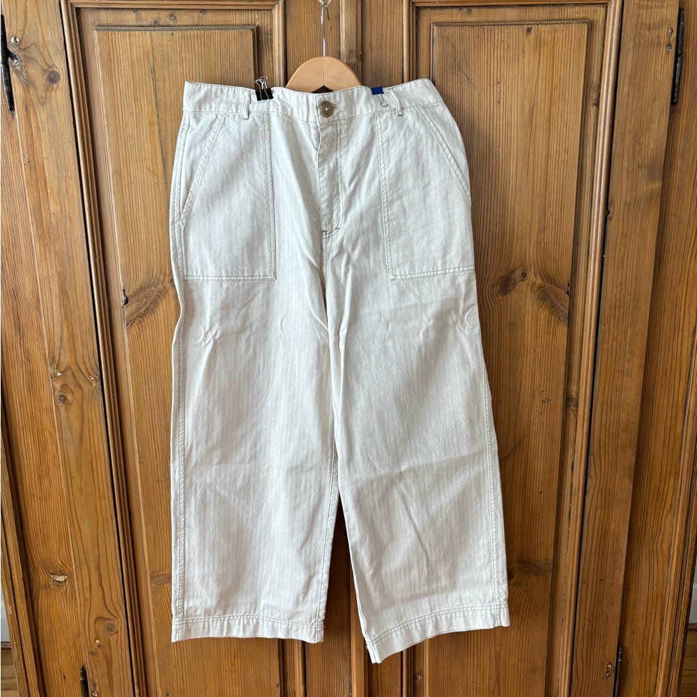 Free People Movement Women’s Casual Wide-Leg Cotton Pants in Off-White